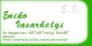 eniko vasarhelyi business card